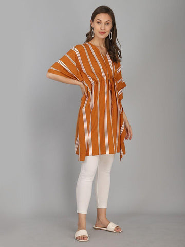 Women's Crepe Printed Kaftan Tunic Top Roposo Clout